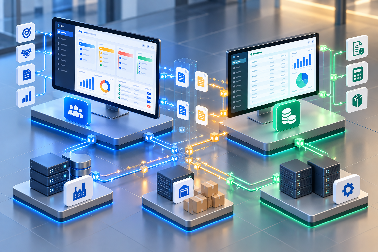 CRM custom kết nối với phần mềm kế toán và ERP doanh nghiệp đang sử dụng