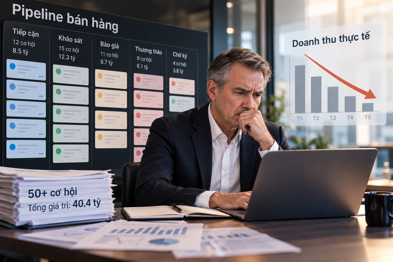 Nhiều cơ hội bán hàng nhưng doanh thu vẫn thấp