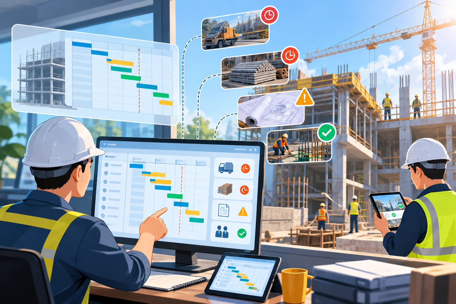 Hệ thống tùy chỉnh quản lý tiến độ và đội ngũ kỹ thuật công trường cho doanh nghiệp MEP