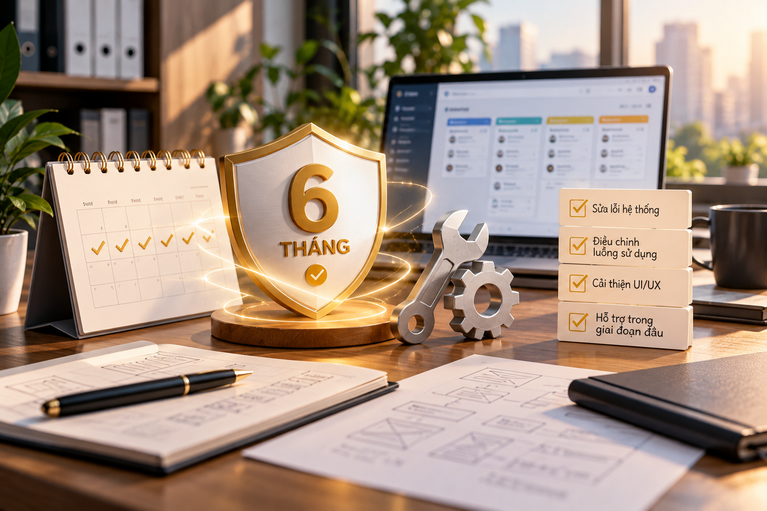 Giá triển khai đã bao gồm 6 tháng bảo hành