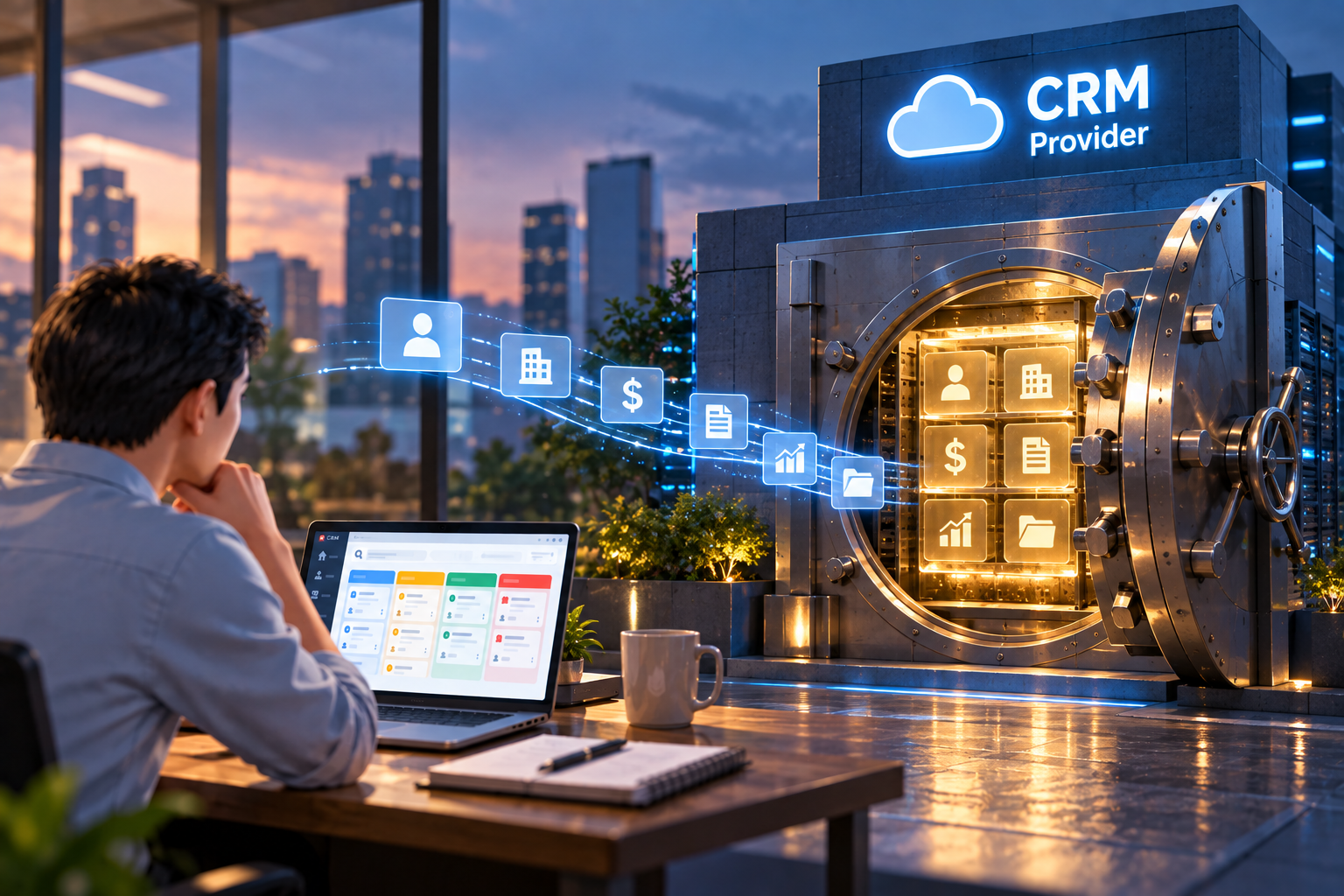 Dữ liệu CRM thuê theo tháng được lưu trên hạ tầng của nhà cung cấp, giống như tài sản nằm trong két sắt do họ quản lý.
