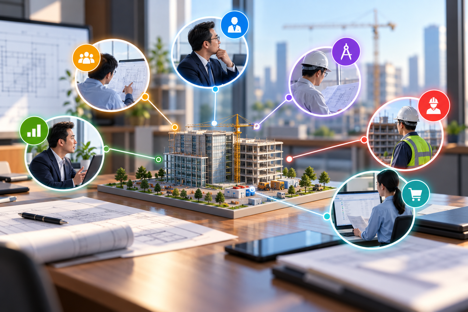 CRM thể hiện các bên đang ảnh hưởng tới quyết định dự án, từ tư vấn, kỹ thuật chủ đầu tư, nhà thầu đến bộ phận mua hàng.