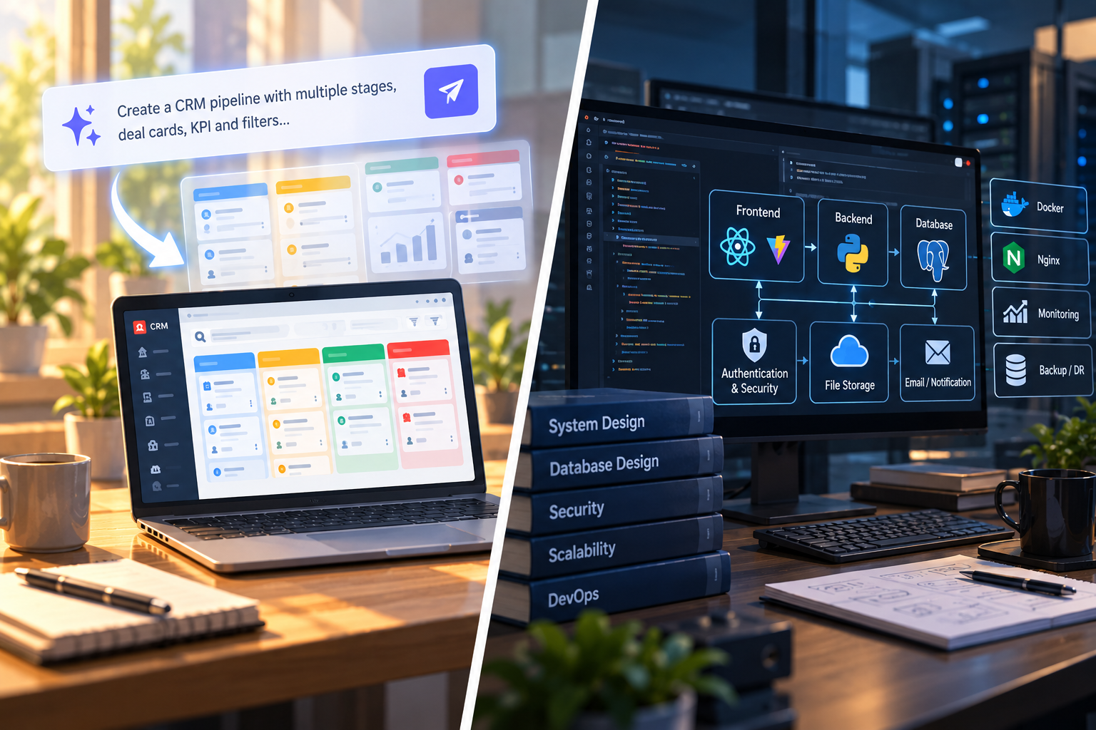 Vibe coding giúp tạo prototype CRM nhanh hơn, nhưng kiến trúc hệ thống, bảo mật, database, DevOps và khả năng mở rộng vẫn cần software engineering.