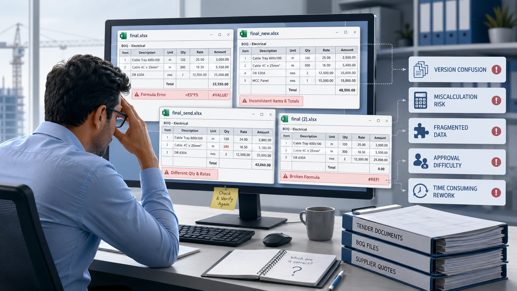 Phần mềm quản lý đấu thầu kiểm soát BOQ, VERSION và phê duyệt